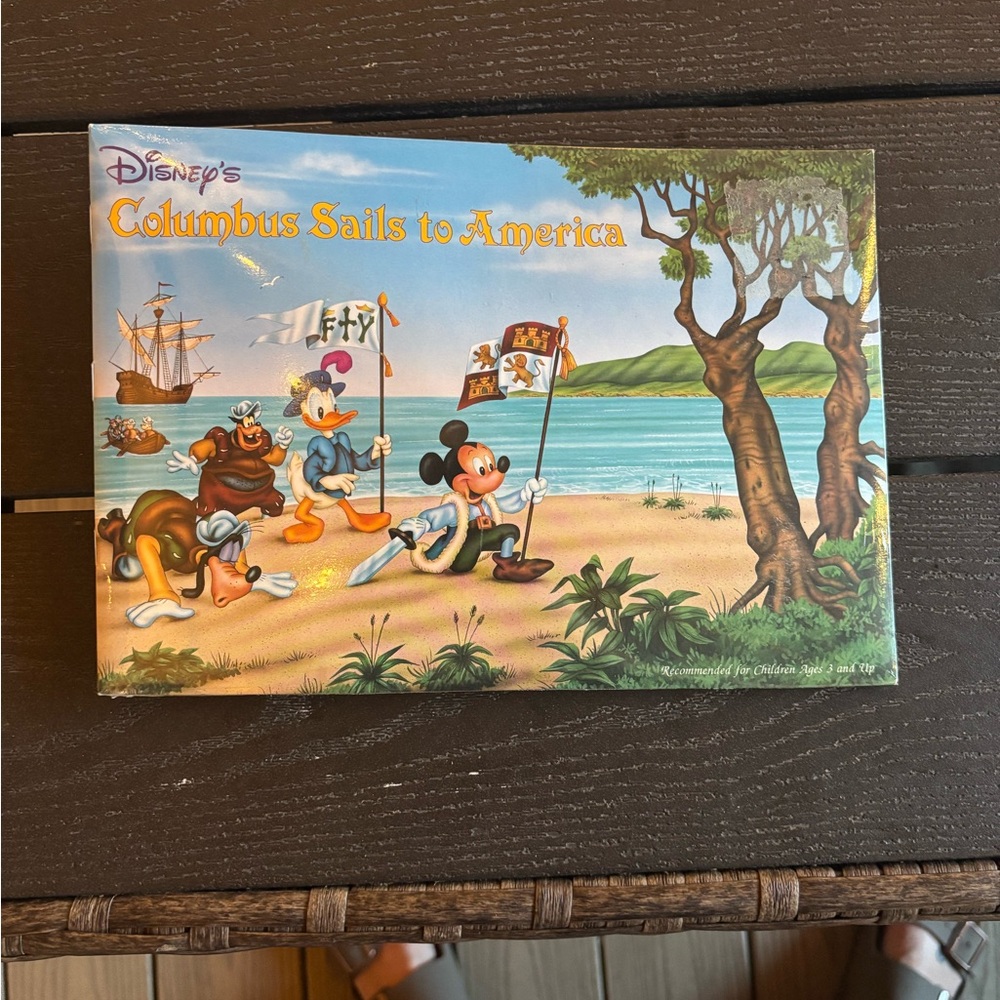 Disney Columbus Sails to America Book with stickers and map